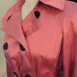 International Concepts Pink Trench style jacket sm